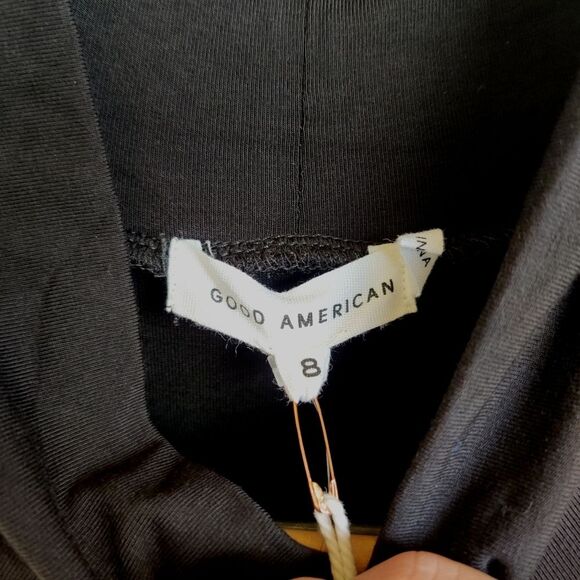 Good American Black Sleeveless Mock Neck Dress Size 5XL New With Tags - Picture 7 of 11